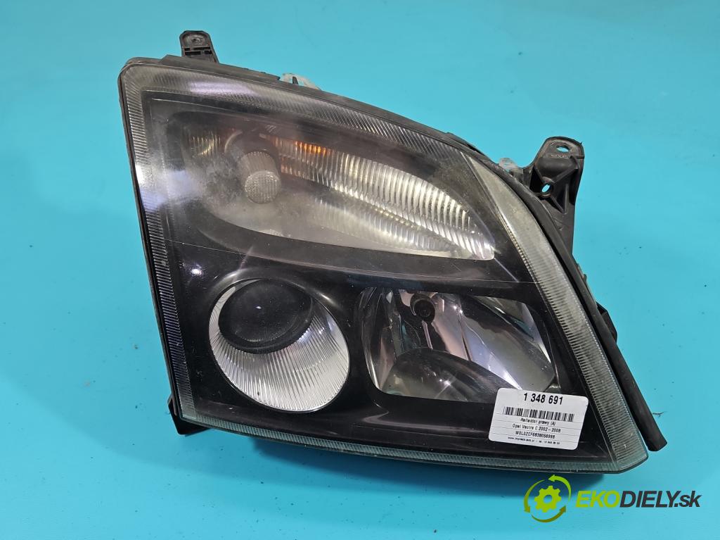 Opel Vectra C 2002-2008 2.2 16V 147 HP manual 108 kW 2198 cm3 5- Reflektor: pravý  (Pravé)