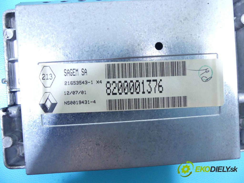 Renault Scenic I 1996-2003 1.9 dci 102 hp manual 75 kW 1870 cm3 5- displej 8200062998 (Přístrojová deska)