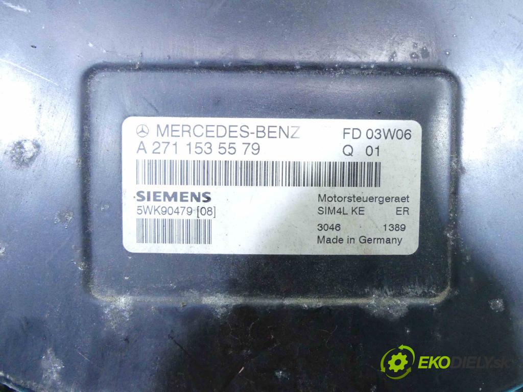 Mercedes C W203 2000-2007 1.8 kompressor (271946) 143 hp manual 105 kW 1796 cm3 4- řídící jednotka motoru A2711535579