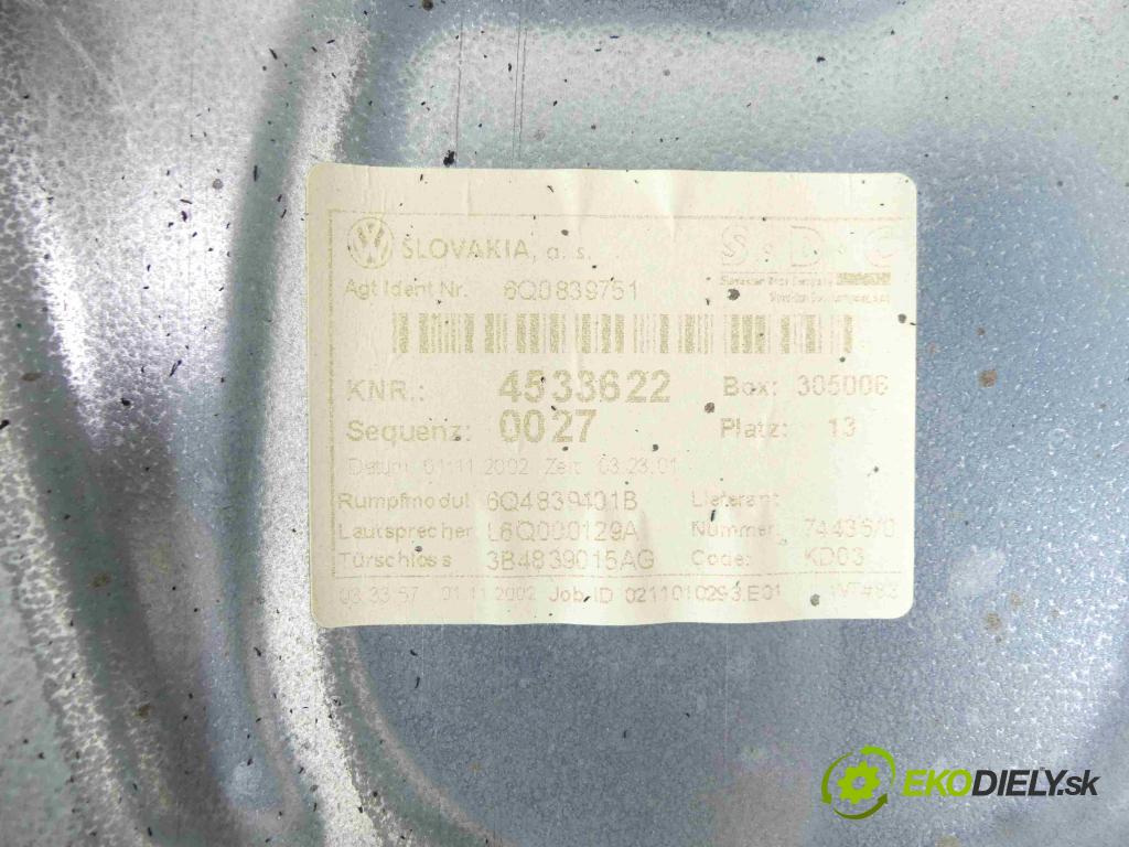 Vw Polo IV 9N 2001-2009 1.4 tdi 75 hp manual 55 kW 1422 cm3 5- mechanismus stahování zadní levý 6Q0959811A