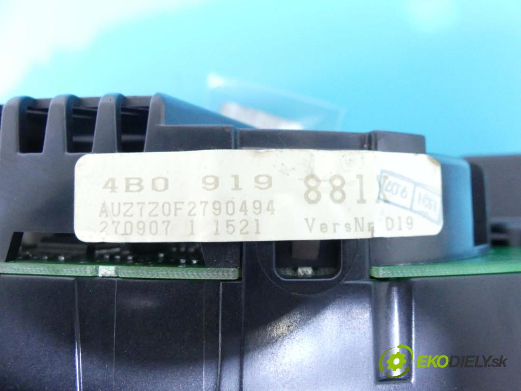 Audi A6 C5 1997-2004 2.5 tdi 150 HP manual 110 kW 2496 cm3 5- prístrojovka/ budíky 4B0919881X (Prístrojové dosky, displeje)