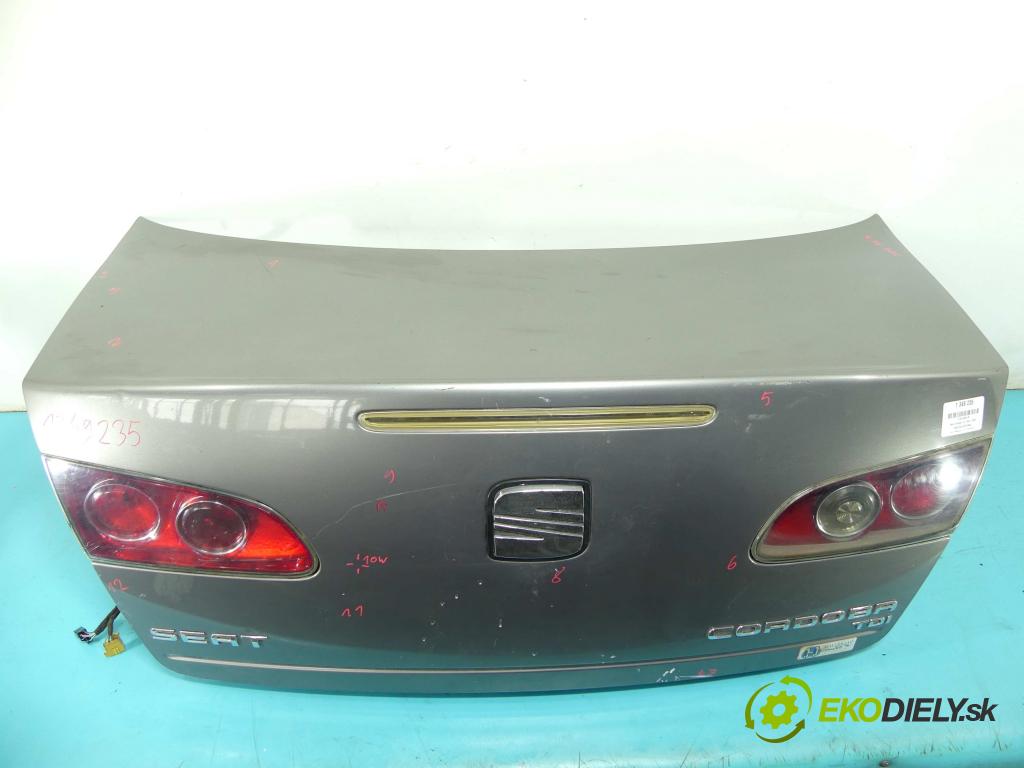 Seat Cordoba II 6L 2002-2008 1.9 tdi 101 hp manual 74 kW 1896 cm3 4- zadní kufrové dveře  (Zadní kapoty)