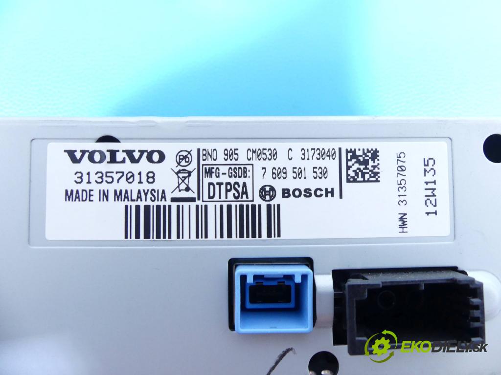 Volvo S60 II 2010-2018 2.0 D3 163 HP automatic 120 kW 1984 cm3 4- Zobrazit: 31357018 (Prístrojové dosky, displeje)