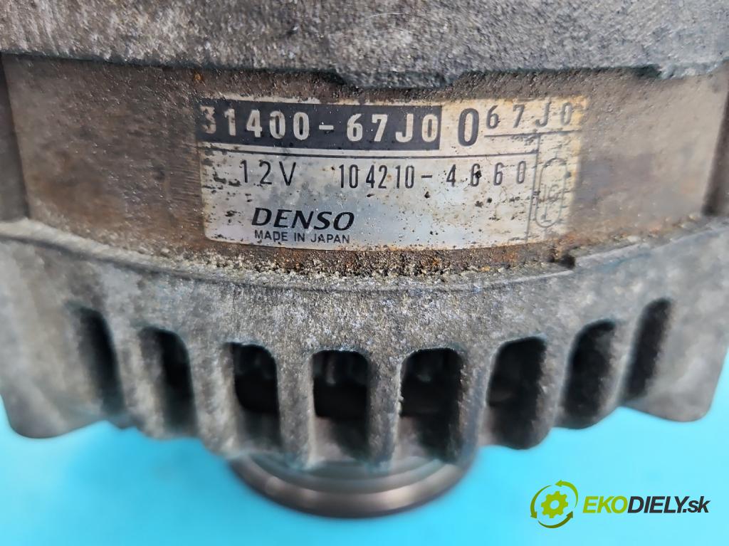 Suzuki Grand Vitara II 2005-2014 1.9 DDiS 129 hp manual 95 kW 1870 cm3 5- Alternator 31400-67J0 104210-4660 (Alternátory)