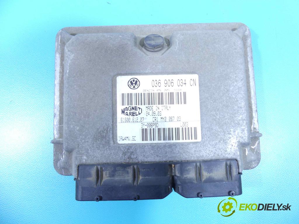 Vw Golf IV 1997-2003 1.6 16V 105 hp manual 77 kW 1598 cm3 3- řídící jednotka motoru 036906034CN