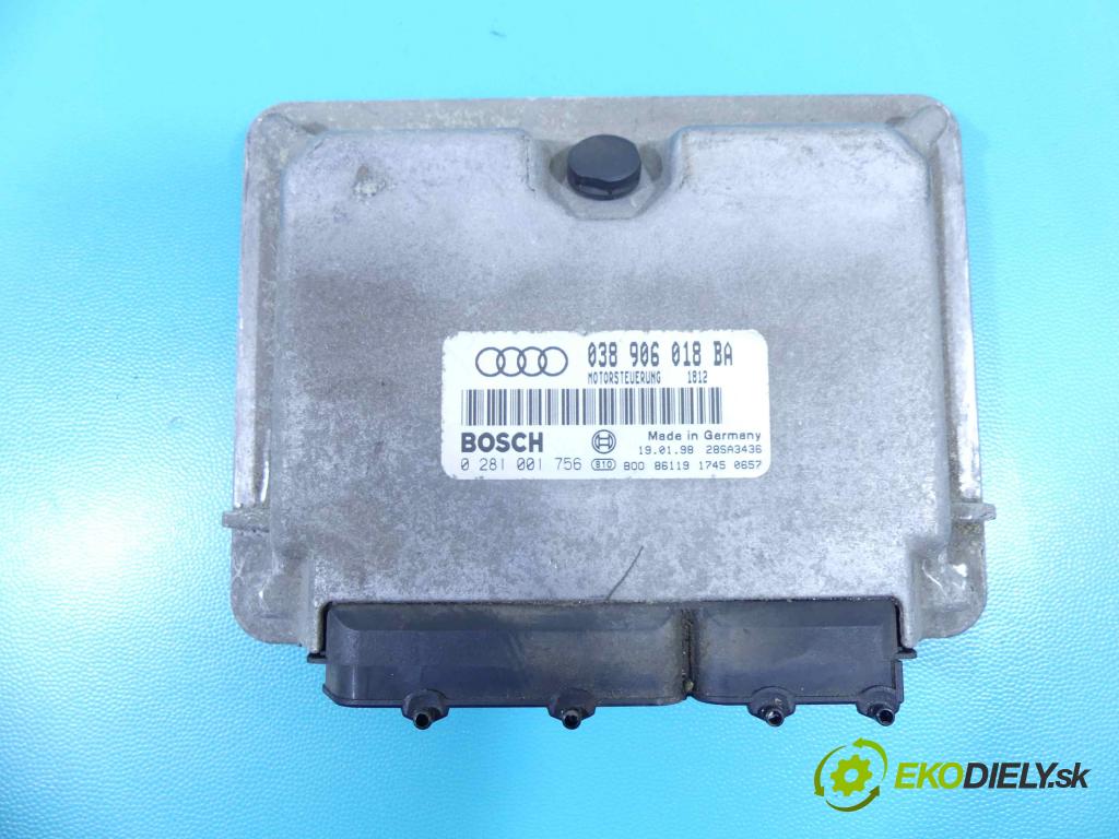 Audi A3 8L 1996-2003 1.9 tdi 110 hp manual 81 kW 1896 cm3 3- řídící jednotka motoru 0281001756