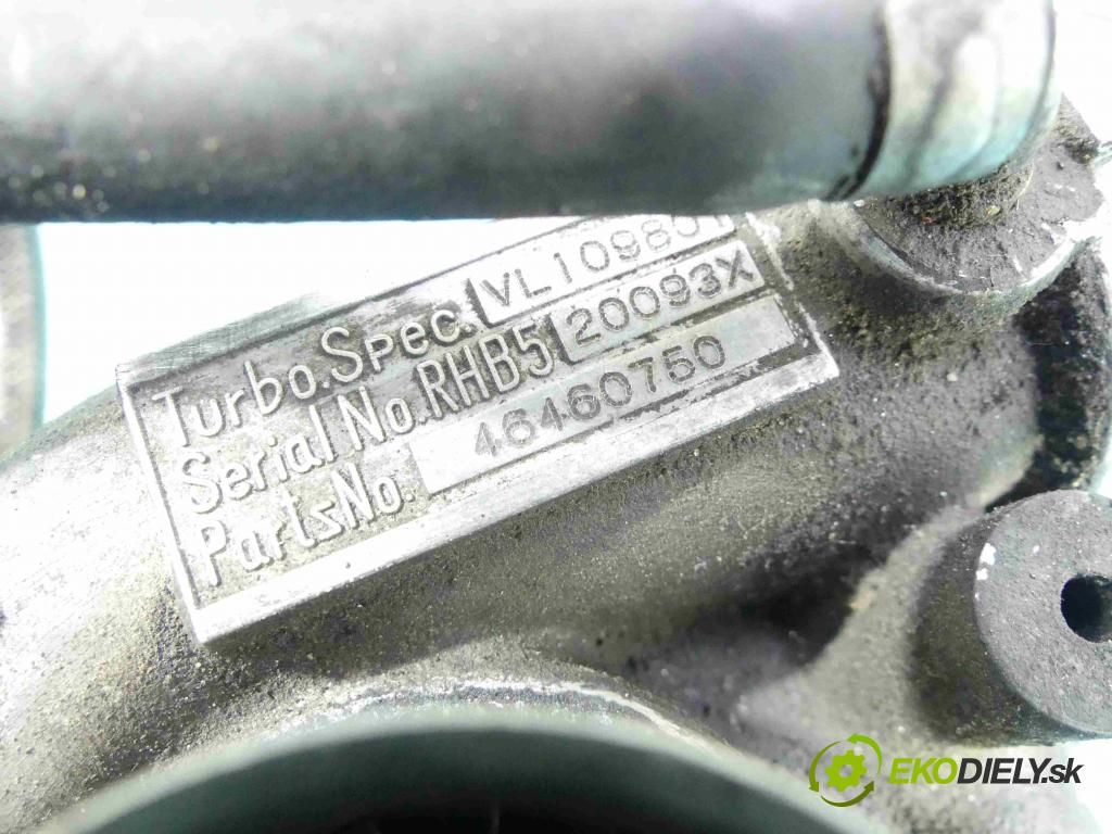 Fiat Marea 2.4 TD 124 hp manual 91 kW 2387 cm3 5- Turbodmychadlo 46460750 (Turbodúchadla (kompletní))