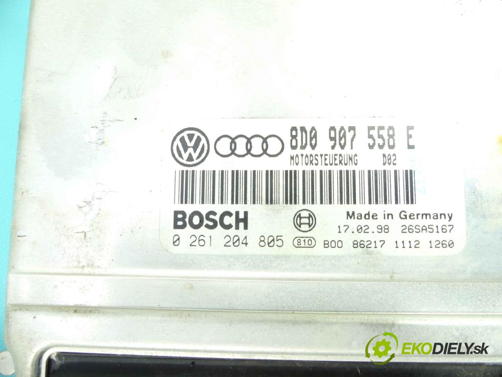 Audi A4 B5 1994-2001 1.8 T 150 hp manual 110 kW 1781 cm3 5- řídící jednotka motoru 8D0907558E
