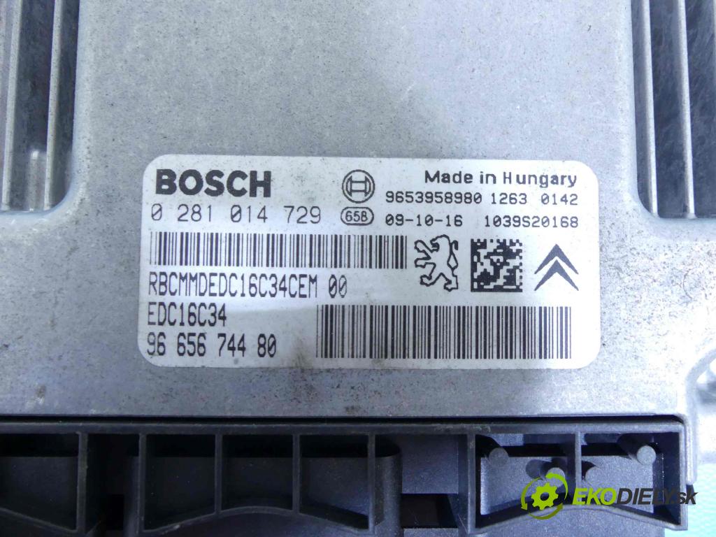 Citroen C4 Grand picasso I 2006-2013 1.6 hdi 109 hp automatic 80 kW 1560 cm3 5- řídící jednotka motoru 0281014729