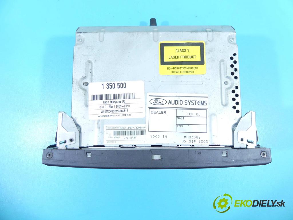 Ford C-Max I 2003-2010 1.8 16V 120 HP manual 88 kW 1798 cm3 5- Radio originál 3M5T-18C815-EF