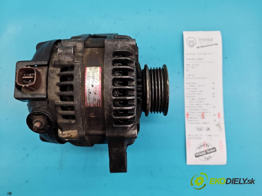 Toyota Corolla Verso I 2001-2004 2.0 D4D 90 hp manual 66 kW 1995 cm3 5- Alternator 27060-27070 (Alternátory)