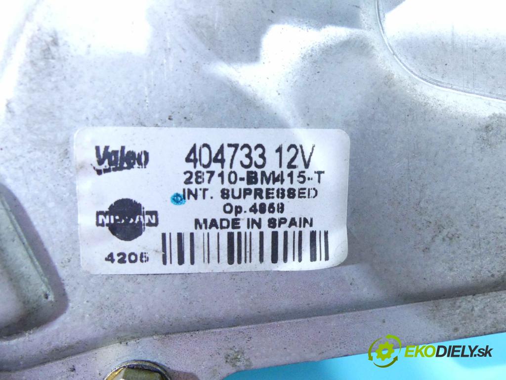 Nissan Almera N16 2000-2006 1.8 16V 114 hp manual 84 kW 1769 cm3 5- motor stěrače zadní 404733