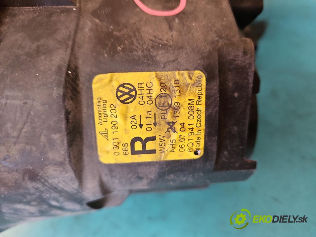 Vw Polo IV 9N 2001-2009 1.2 6V 54 HP manual 40 kW 1198 cm3 3- Reflektor: pravý 0301190202 (Pravé)