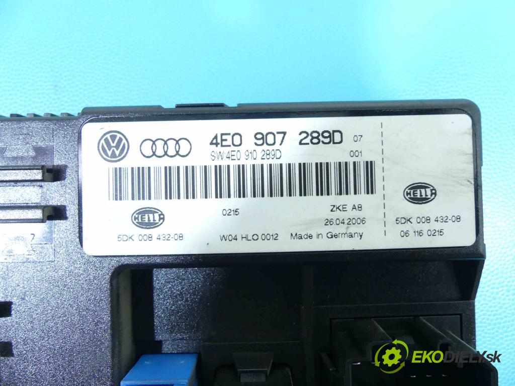 Audi A8 D3 2002-2009 4,2.0 V8 tdi 326KM automatic 240 kW 4134 cm3 4- modul riadiaca jednotka 4E0907289D (Ostatné)
