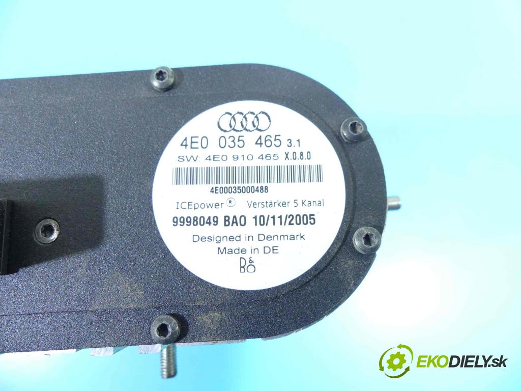 Audi A8 D3 2002-2009 4,2.0 V8 tdi 326KM automatic 240 kW 4134 cm3 4- Zesilovač: 4E0035465 (Zosilňovače)