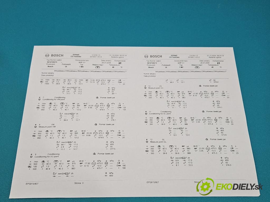 Skoda Roomster 1.4 tdi 80 HP manual 59 kW 1422 cm3 5- vstrekovacie čerpadlo 0414720215 (Vstrekovače)
