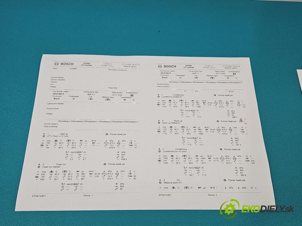Skoda Roomster 1.4 tdi 80 HP manual 59 kW 1422 cm3 5- vstrekovacie čerpadlo 0414720215 (Vstrekovače)