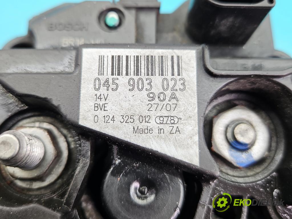 Skoda Roomster 1.4 tdi 80 hp manual 59 kW 1422 cm3 5- Alternator 045903023 0124325012 (Alternátory)