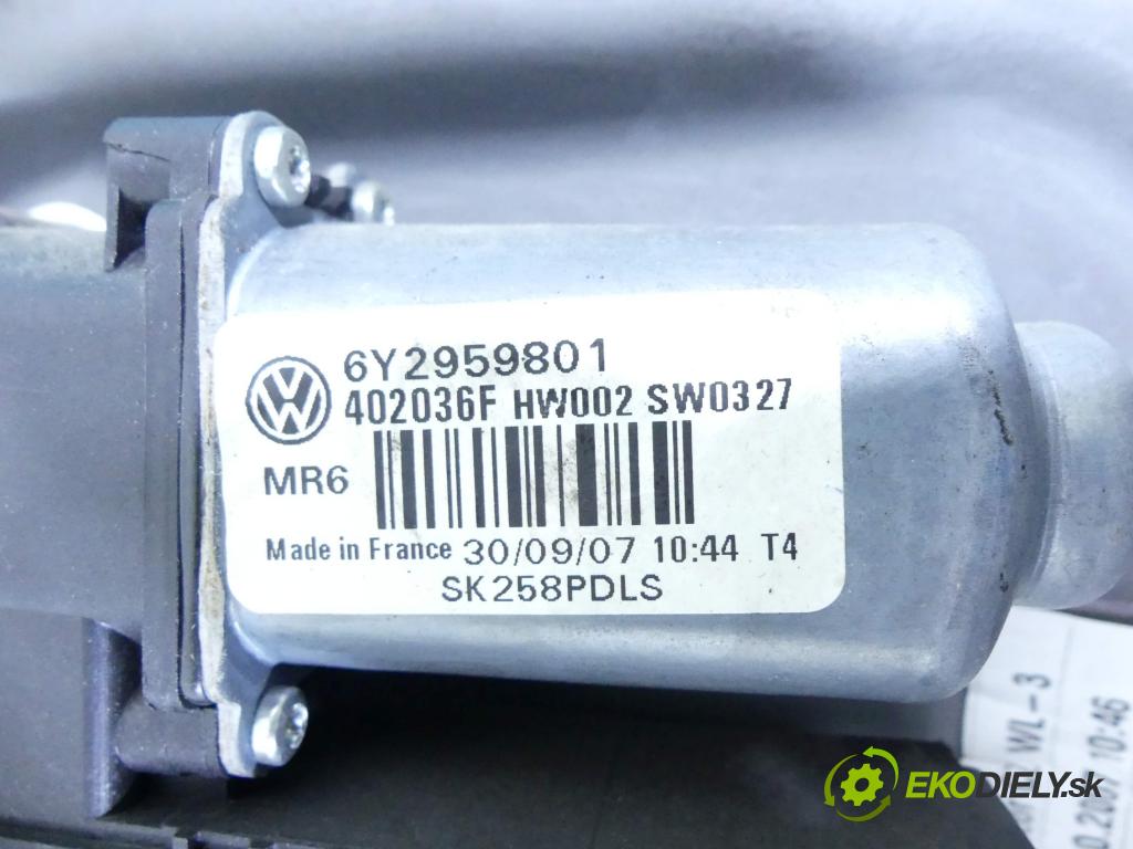 Skoda Roomster 1.4 tdi 80 hp manual 59 kW 1422 cm3 5- mechanismus stahování přední pravý 6Y2959801