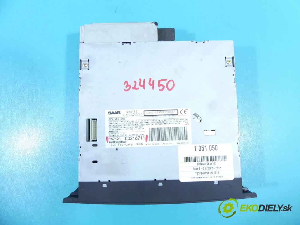 Saab 9-3 II 2002-2012 1.9 TiD 120 HP manual 88 kW 1910 cm3 4- Menič: cd 12757121 (CD meniče)