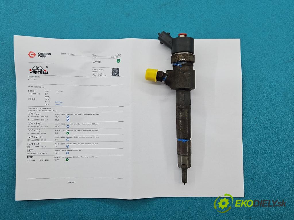 Saab 9-3 II 2002-2012 1.9 TiD 120 HP manual 88 kW 1910 cm3 4- vstrek 0445110165 (Vstrekovače)