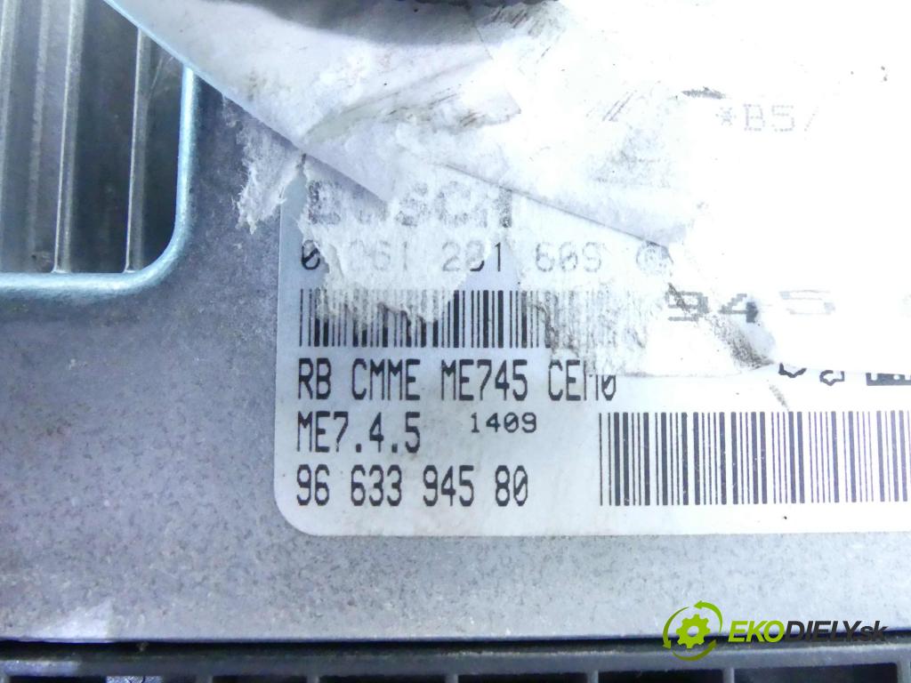 Citroen C4 I 2004-2011 1.6 16V 109 hp manual 80 kW 1587 cm3 5- řídící jednotka motoru 9663394580