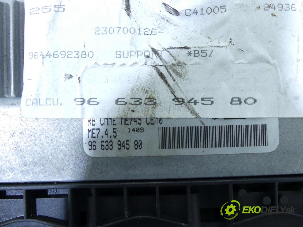 Citroen C4 I 2004-2011 1.6 16V 109 hp manual 80 kW 1587 cm3 5- řídící jednotka motoru 9663394580