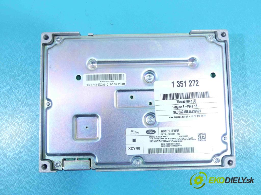 Jaguar F-Pace 16- 2.0d 179KM automatic 132 kW 1999 cm3 5- Zesilovač: HX73-19C164-RE (Zosilňovače)