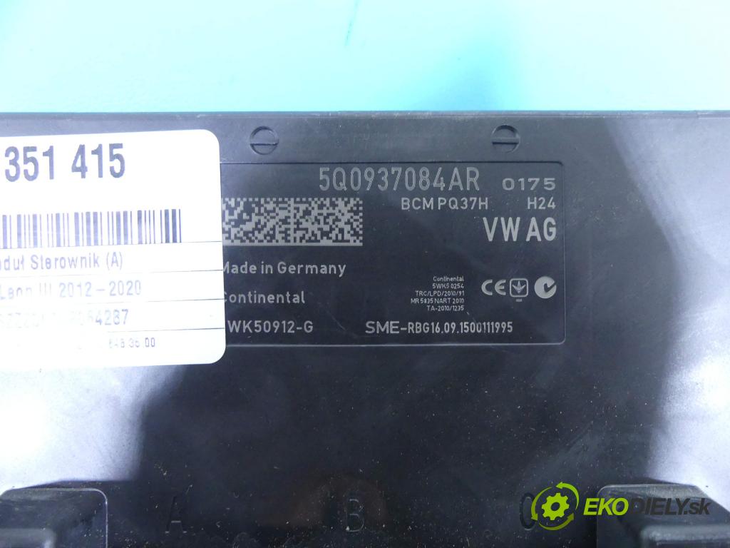 Seat Leon III 2012-2020 1.6 tdi 110 HP manual 81 kW 1598 cm3 5- modul riadiaca jednotka 5Q0937084AR (Ostatné)