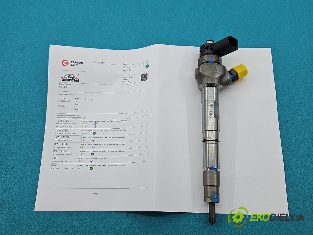 Seat Leon III 2012-2020 1.6 tdi 110 HP manual 81 kW 1598 cm3 5- vstrek 0445110473 (Vstrekovače)