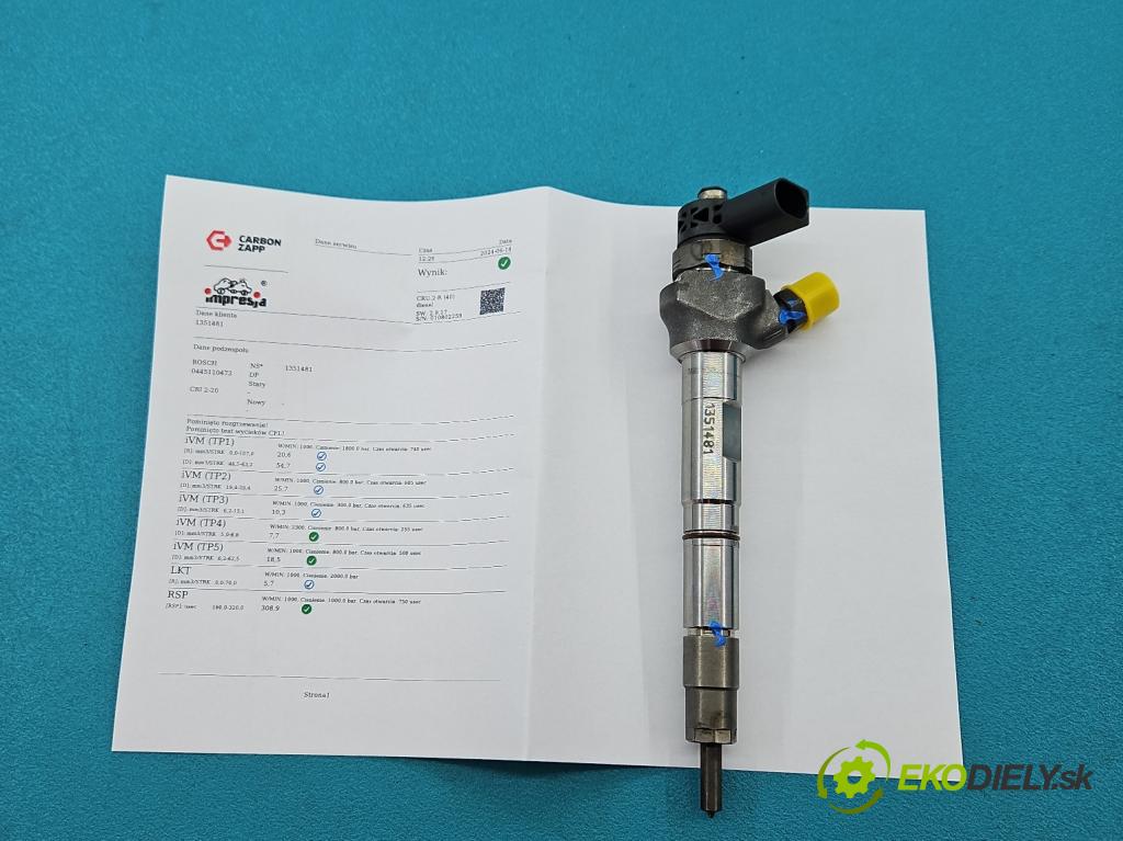 Seat Leon III 2012-2020 1.6 tdi 110 HP manual 81 kW 1598 cm3 5- vstrek 0445110473 (Vstrekovače)