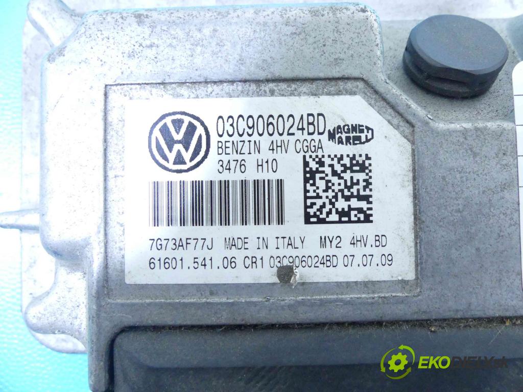 Vw Golf VI 2008-2013 1.4 16V 80 hp manual 59 kW 1390 cm3 5- řídící jednotka motoru 03C906024BD