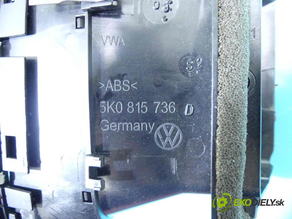 Vw Golf VI 2008-2013 1.4 16V 80 HP manual 59 kW 1390 cm3 5- Mřížka: kúrenia stredová 5K0819728M (Mriežky kúrenia (fukáre))