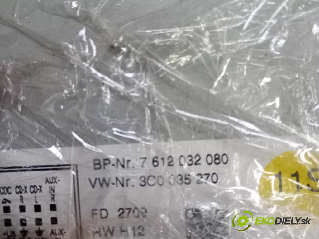 Vw Golf VI 2008-2013 1.4 16V 80 HP manual 59 kW 1390 cm3 5- Radio originál 3C0035270