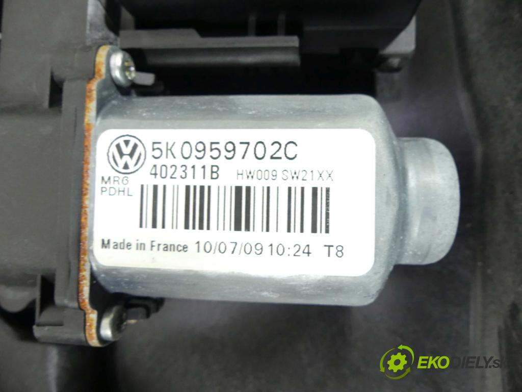 Vw Golf VI 2008-2013 1.4 16V 80 hp manual 59 kW 1390 cm3 5- mechanismus stahování přední pravý 5K0959792A