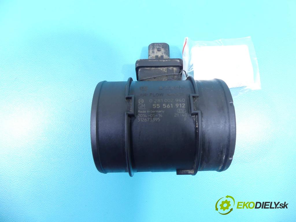 Opel Astra IV 2009-2015 1.7 cdti 131 HP manual 96 kW 1686 cm3 5- průtokoměr: 0281002940 (Váhy vzduchu)