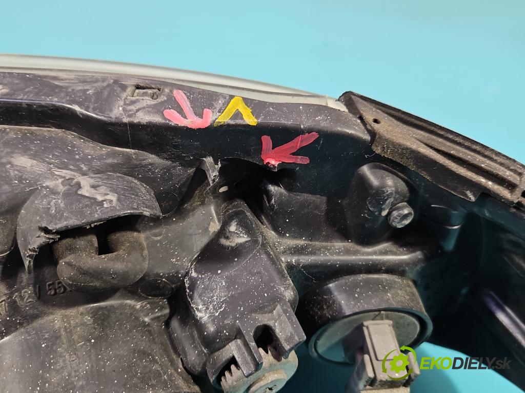 Nissan Almera N16 2000-2006 1.5 16V 98 HP manual 72 kW 1497 cm3 4- Reflektor: pravý  (Pravé)