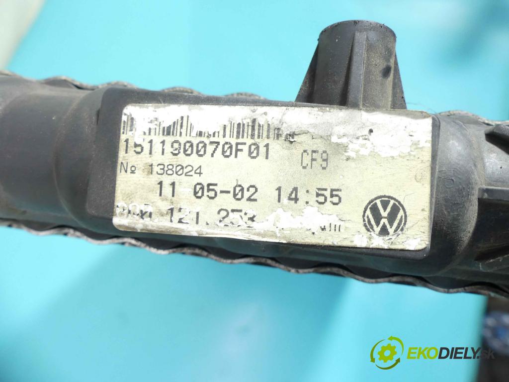 Vw Polo IV 9N 2001-2009 1.2 6V 54 HP manual 40 kW 1198 cm3 3- chladič voda: 151190070F01 (Chladiče vody)