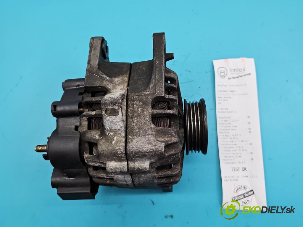 Hyundai Accent II 1999-2005 1.3 12V 84KM manual 62 kW 1341 cm3 5- Alternator 37300-22650 (Alternátory)
