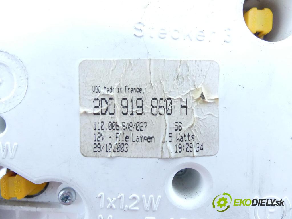 Vw LT II 1996-2006 2.8 tdi 158 HP manual 116 kW 2799 cm3 5- prístrojovka/ budíky 2D0919860H (Prístrojové dosky, displeje)