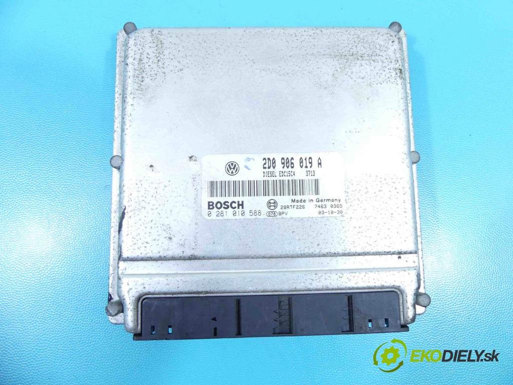 Vw LT II 1996-2006 2.8 tdi 158 hp manual 116 kW 2799 cm3 5- řídící jednotka motoru 0281010588