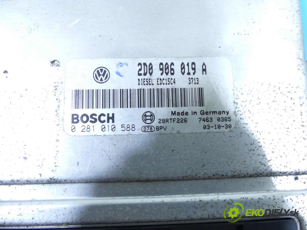 Vw LT II 1996-2006 2.8 tdi 158 hp manual 116 kW 2799 cm3 5- řídící jednotka motoru 0281010588