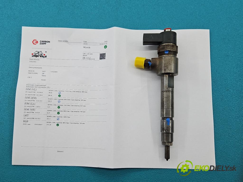 Vw LT II 1996-2006 2.8 tdi 158 HP manual 116 kW 2799 cm3 5- vstrek 0445110081 (Vstrekovače)