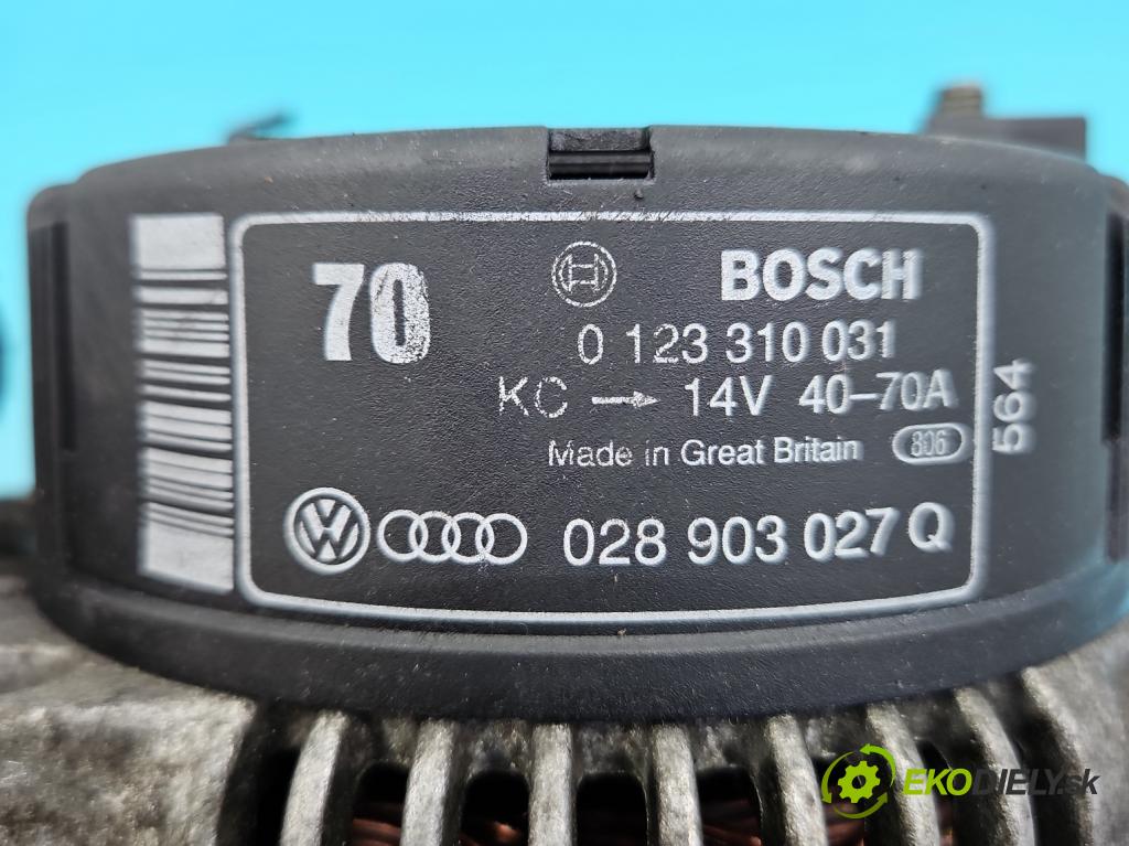 Vw Passat B5 1995-2005 1.9 tdi 90 hp manual 66 kW 1896 cm3 5- Alternator 028903027Q (Alternátory)