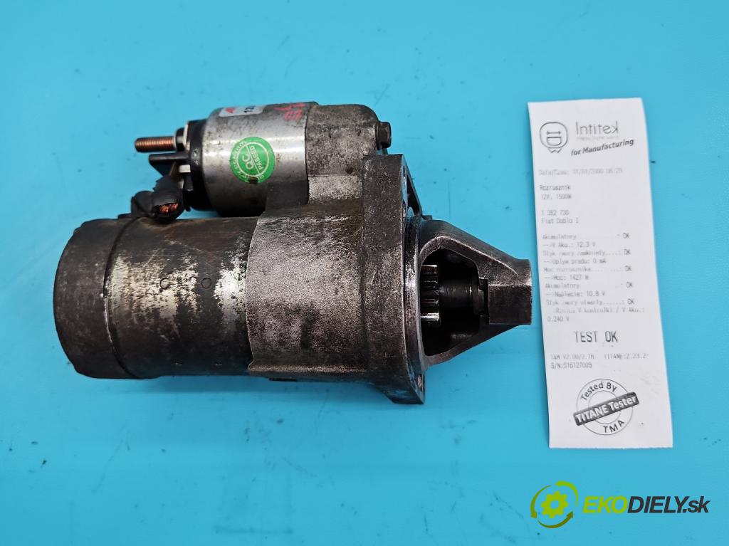 Fiat Doblo I 2001-2010 1.4 77 HP manual 57 kW 1368 cm3 5- štartér 55193356 (Štartéry)