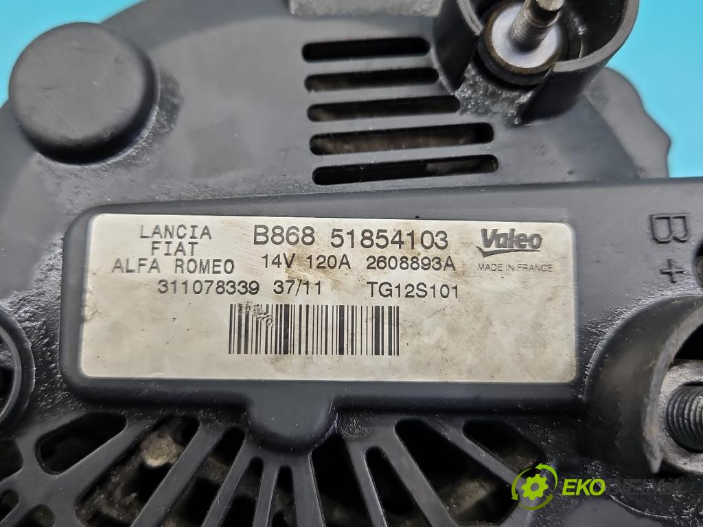 Fiat Fiorino III 2007- 1,3.0 jtd 75 hp manual 55 kW 1248 cm3 5- Alternator 51854103 (Alternátory)