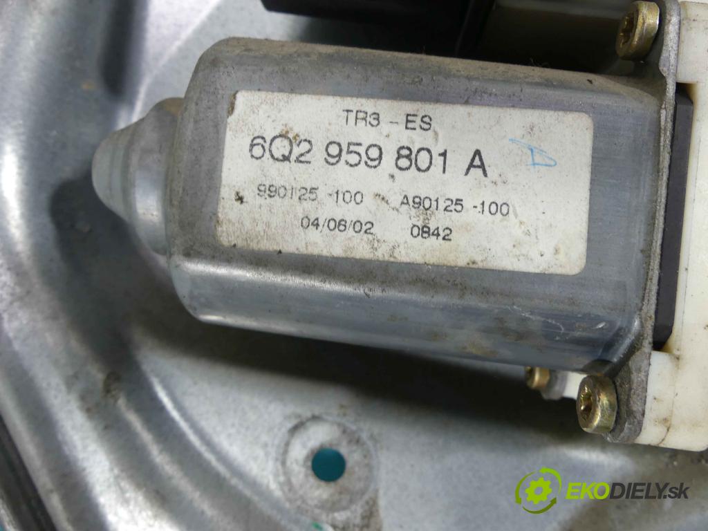 Seat Ibiza III 6L 2002-2008 1.2 12V 64 hp manual 47 kW 1198 cm3 5- mechanismus stahování přední pravý 6Q2959801A