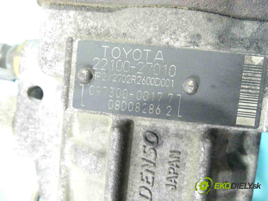 Toyota Corolla Verso I 2001-2004 2.0 D4D 90 HP manual 66 kW 1995 cm3 5- čerpadlo vstrekovacia 22100-27010 (Vstrekovacie čerpadlá)