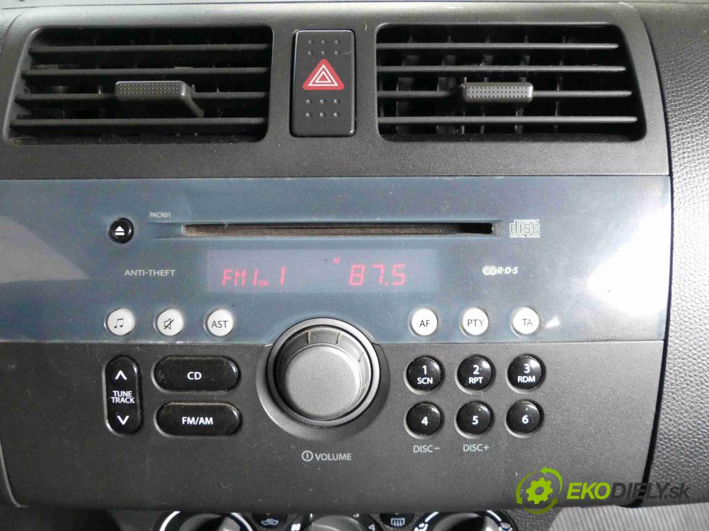 Suzuki Swift Mk6 2005-2010 1.3 16V 92 HP manual 67,5 kW 1328 cm3 5- Radio originál 39101-62J0