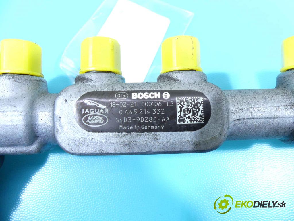 Jaguar F-Pace 16- 2.0d 179KM automatic 132 kW 1999 cm3 5- lišta vstrekovacia 0445214332 (Vstrekovacie lišty)